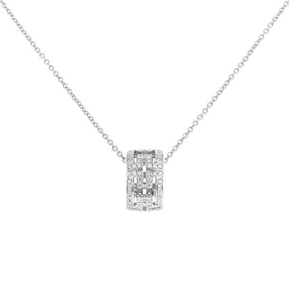 [Clover-Jewelry]PARENTESI NECKLACE SILVER DIAMOND