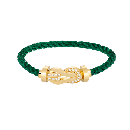 [Clover-Jewelry]CHANCE LARGE 8 FIGURE BUCKLE HALF DIAMOND BRACELET GOLD