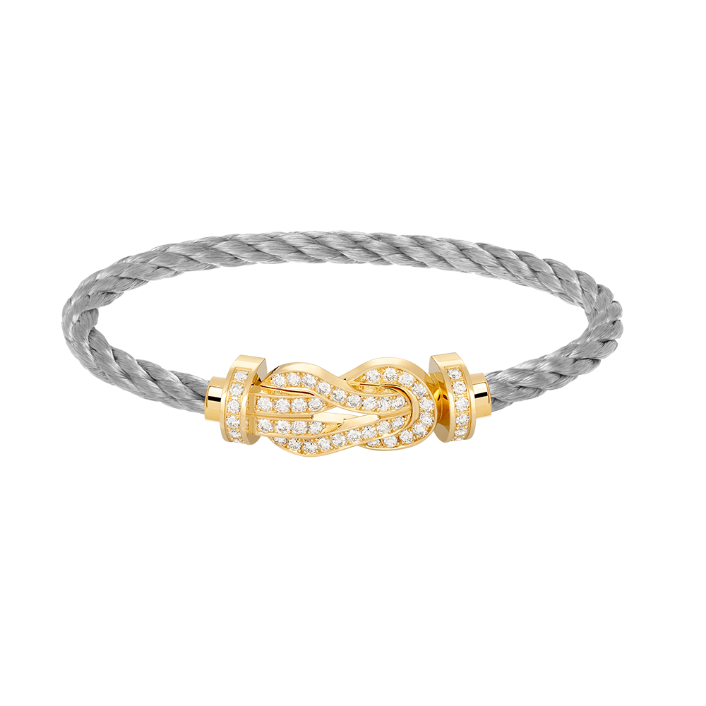 [Clover-Jewelry]CHANCE LARGE 8 FIGURE BUCKLE FULLDIAMOND BRACELET GOLD