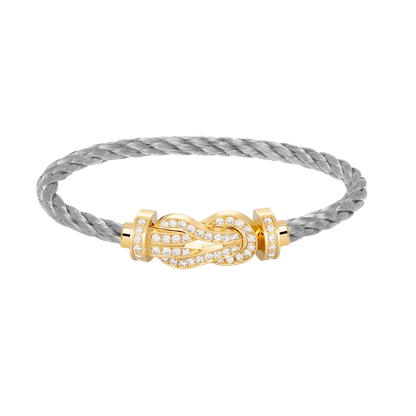 [Clover-Jewelry]CHANCE LARGE 8 FIGURE BUCKLE FULLDIAMOND BRACELET GOLD