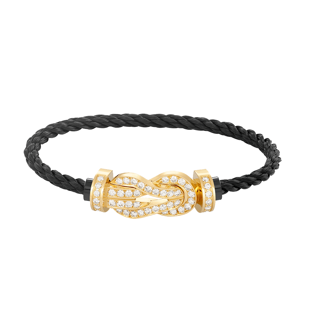 [Clover-Jewelry]CHANCE LARGE 8 FIGURE BUCKLE FULLDIAMOND BRACELET GOLD