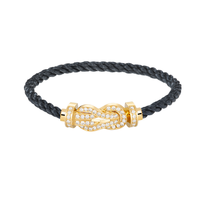 [Clover-Jewelry]CHANCE LARGE 8 FIGURE BUCKLE FULLDIAMOND BRACELET GOLD