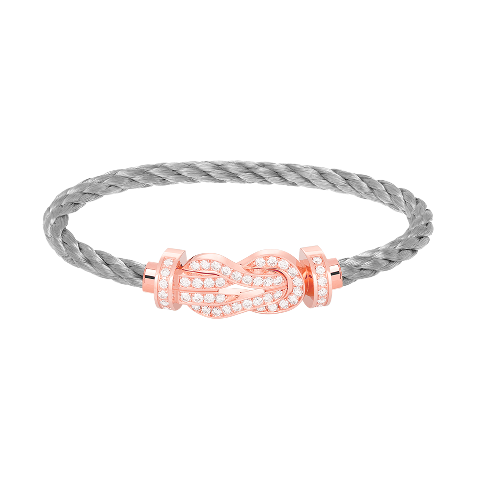 [Clover-Jewelry]CHANCE LARGE 8 FIGURE BUCKLE FULL DIAMOND BRACELET ROSE GOLD