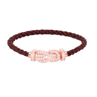 [Clover-Jewelry]CHANCE LARGE 8 FIGURE BUCKLE FULL DIAMOND BRACELET ROSE GOLD