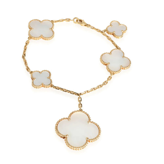 [Clover-Jewelry]MAGIC CLOVER MOP GOLD BRACELET 5 MOTIFS