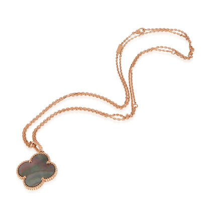 [Clover-Jewelry]CLOVER 25MM GOLD DARK MOP BIG CLOVER NECKLACE