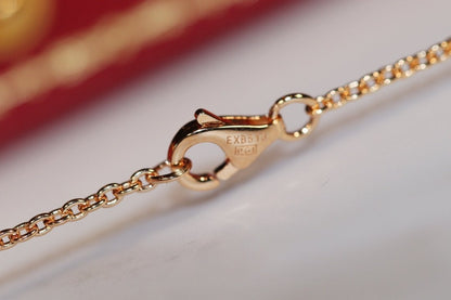 [Clover-Jewelry]LOVE NECKLACE PINK GOLD AND SILVER