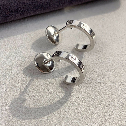 [Clover-Jewelry]LOVE EARRINGS 2.65MM SILVER