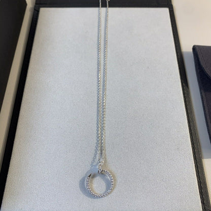 [Clover-Jewelry]JUSTE NECKLACE SILVER DIAMONDS