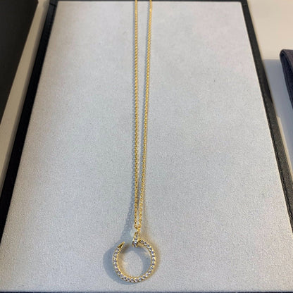 [Clover-Jewelry]JUSTE NECKLACE GOLD DIAMONDS