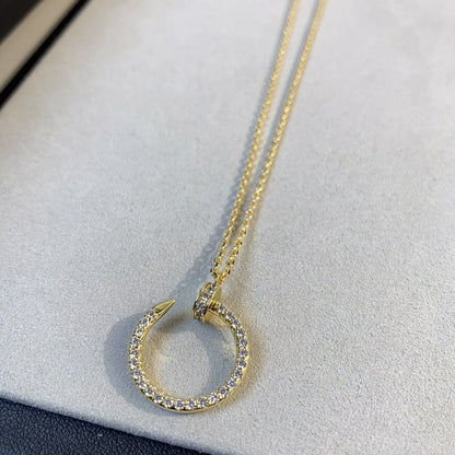 [Clover-Jewelry]JUSTE NECKLACE GOLD DIAMONDS