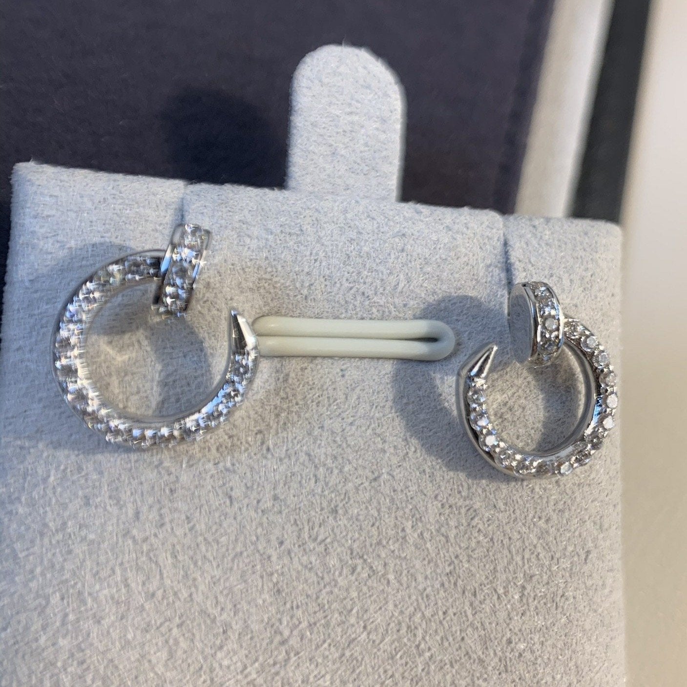 [Clover-Jewelry]JUSTE EARRINGS SILVER DIAMONDS