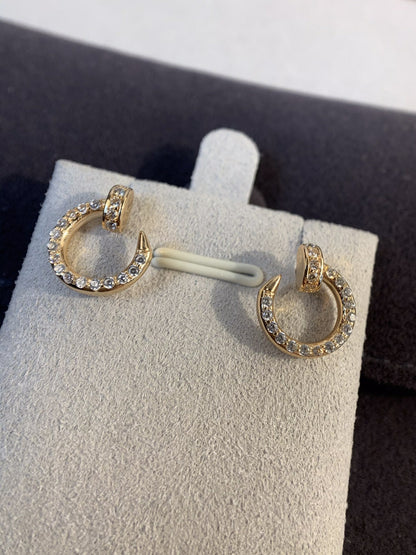 [Clover-Jewelry]JUSTE EARRINGS GOLD DIAMONDS