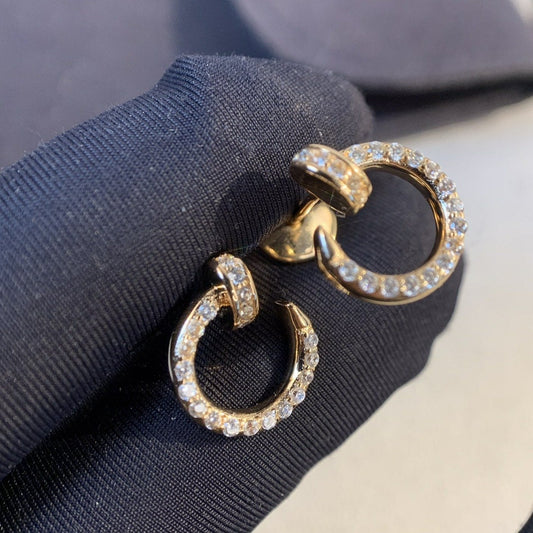 [Clover-Jewelry]JUSTE EARRINGS GOLD DIAMONDS