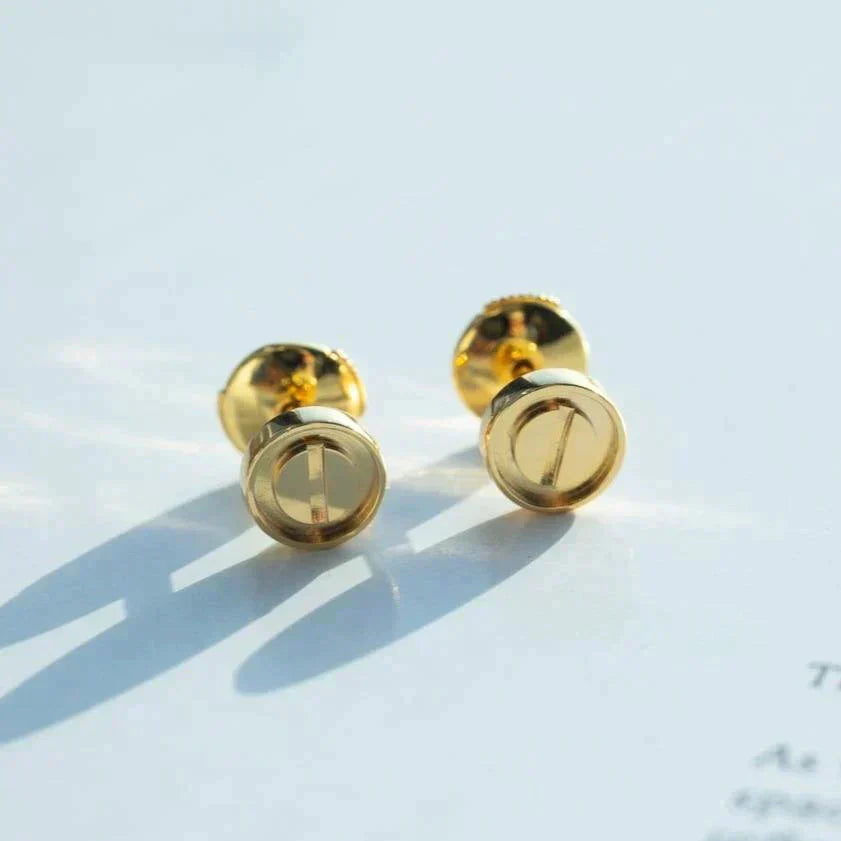 [Clover-Jewelry]LOVE EARRINGS GOLD 10MM