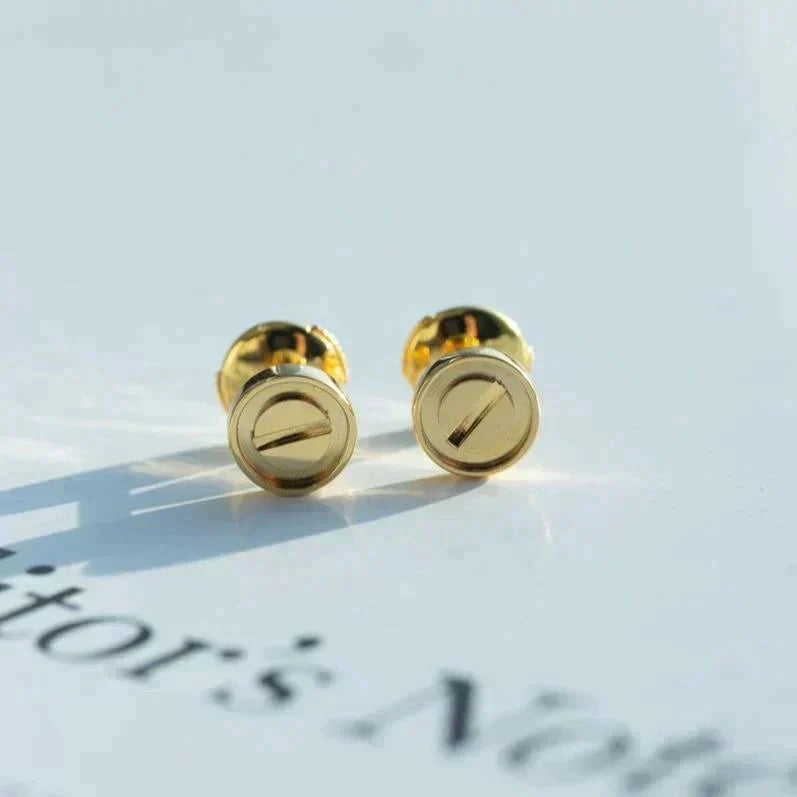 [Clover-Jewelry]LOVE EARRINGS GOLD 10MM