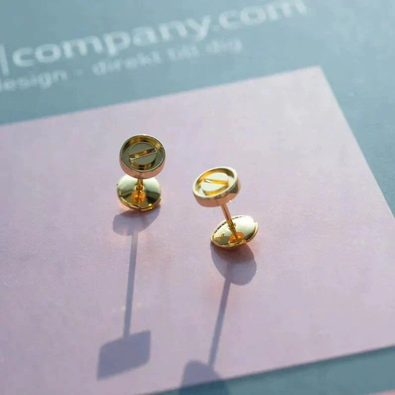 [Clover-Jewelry]LOVE EARRINGS GOLD 10MM