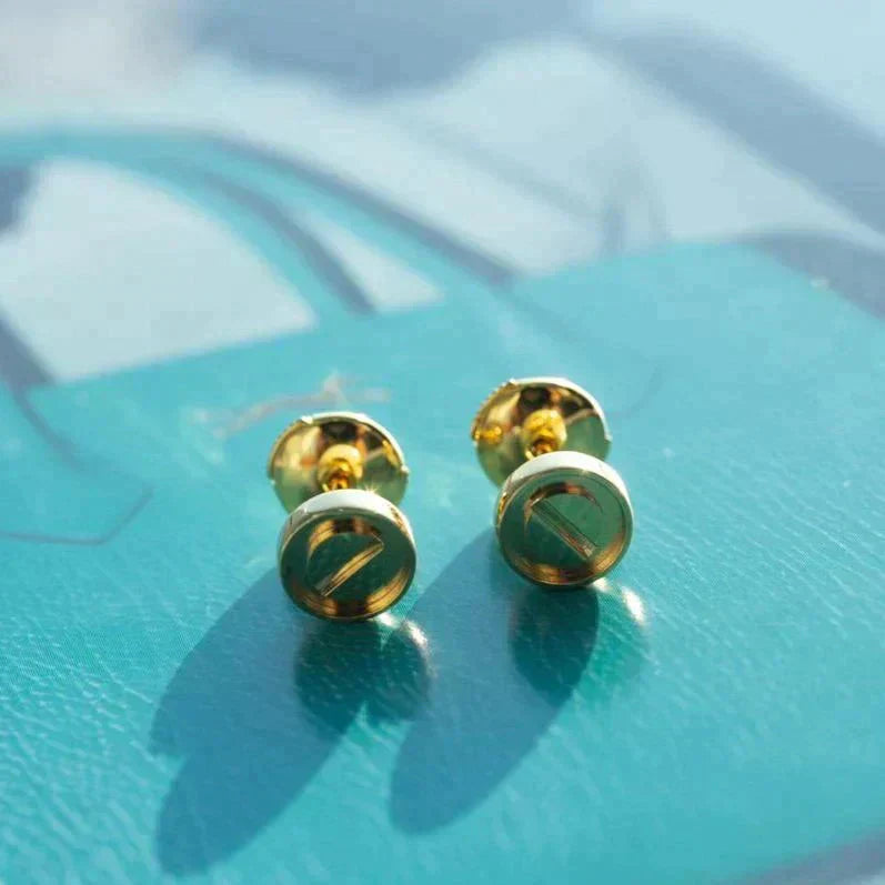 [Clover-Jewelry]LOVE EARRINGS GOLD 10MM