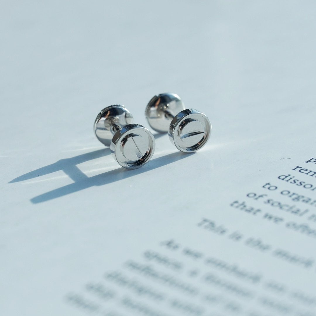 [Clover-Jewelry]LOVE EARRINGS SILVER 10MM