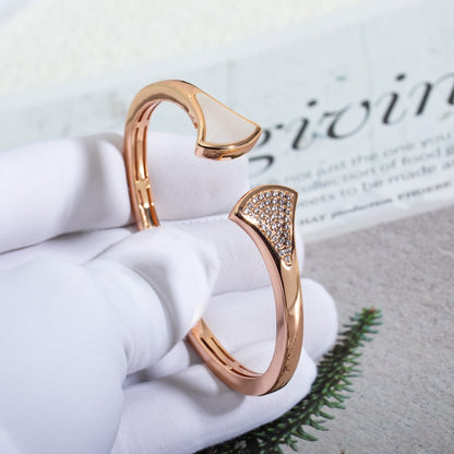 [Clover-Jewelry]DREAM BRACELET OPEN PINK GOLD MOP DIAMOND