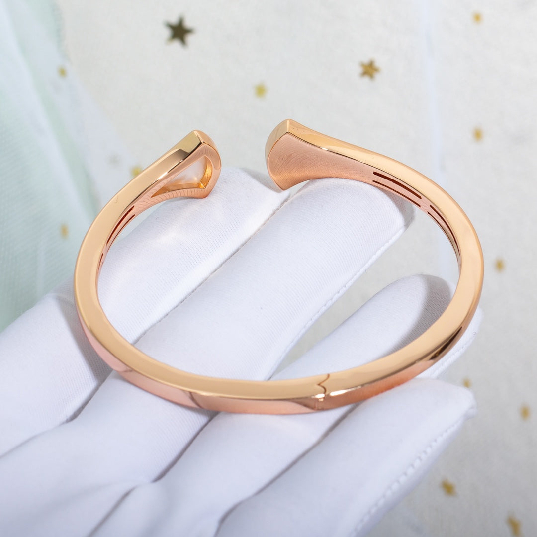 [Clover-Jewelry]DREAM BRACELET OPEN PINK GOLD MOP DIAMOND