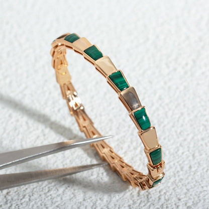 [Clover-Jewelry]SERPENTI BRACELET PINK GOLD MALACHITE