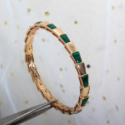 [Clover-Jewelry]SERPENTI BRACELET PINK GOLD MALACHITE