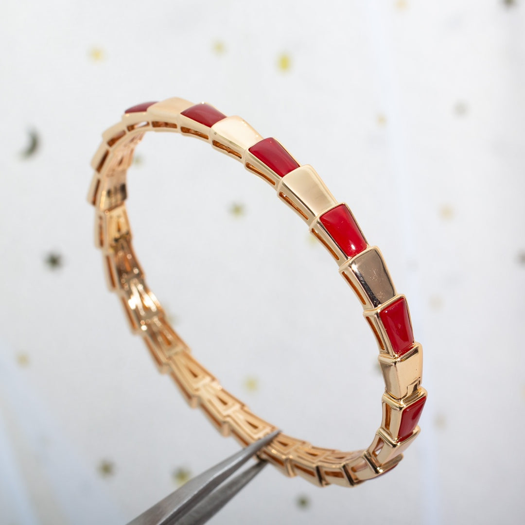 [Clover-Jewelry]SERPENTI BRACELET PINK GOLD RUBELLITE