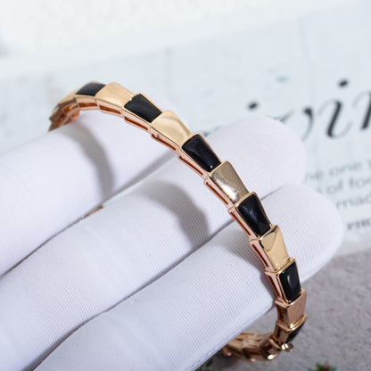 [Clover-Jewelry]SERPENTI BRACELET PINK GOLD ONYX