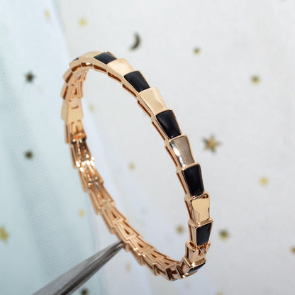 [Clover-Jewelry]SERPENTI BRACELET PINK GOLD ONYX