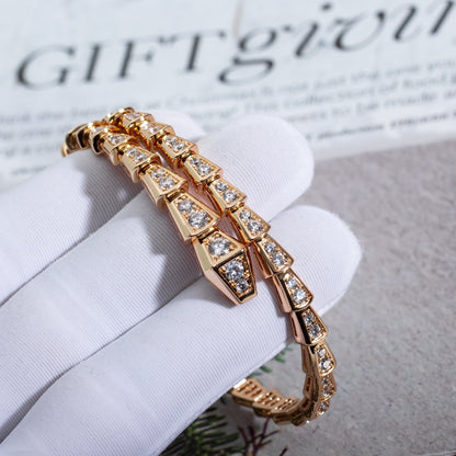 [Clover-Jewelry]SERPENTI BRACELET 6.8MM PINK GOLD DIAMOND