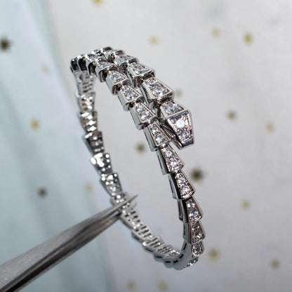 [Clover-Jewelry]SERPENTI BRACELET 6MM SILVER DIAMOND