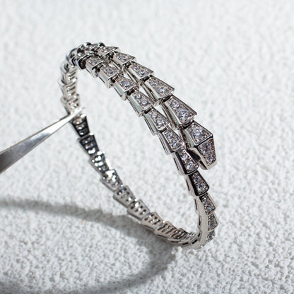 [Clover-Jewelry]SERPENTI BRACELET 6MM SILVER DIAMOND