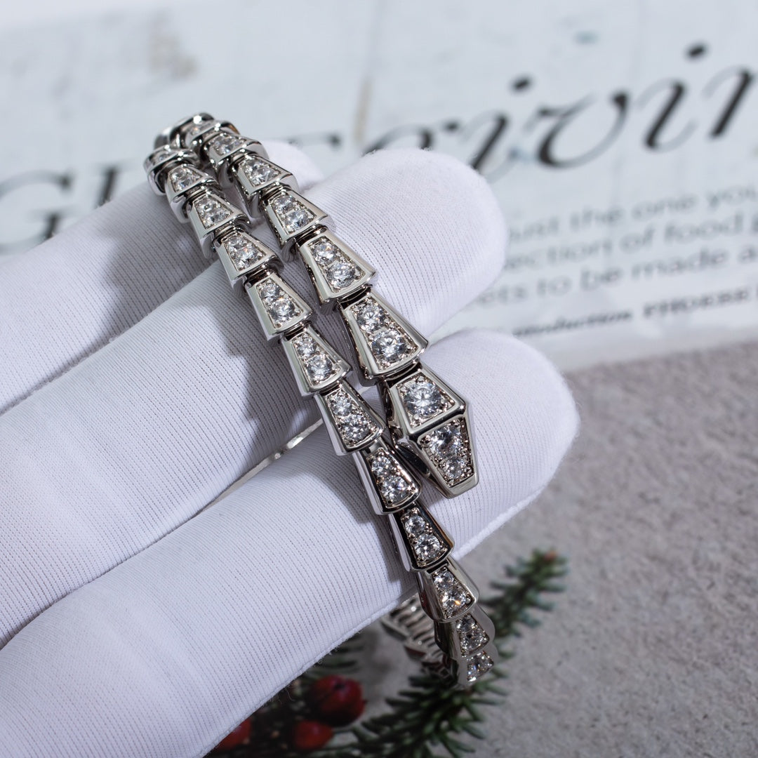 [Clover-Jewelry]SERPENTI BRACELET 6MM SILVER DIAMOND