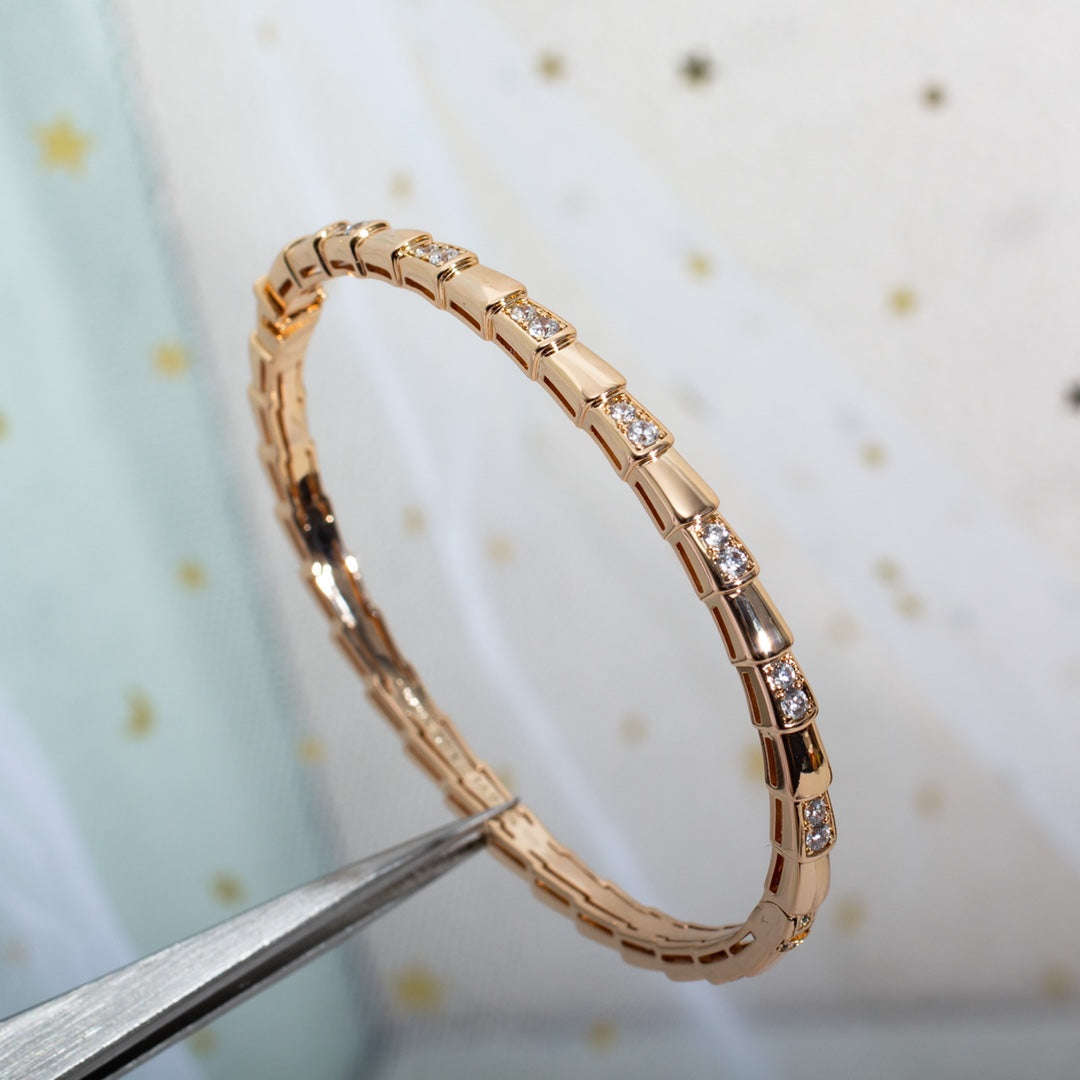 [Clover-Jewelry]SERPENTI SMALL BRACELET PINK GOLD DIAMOND