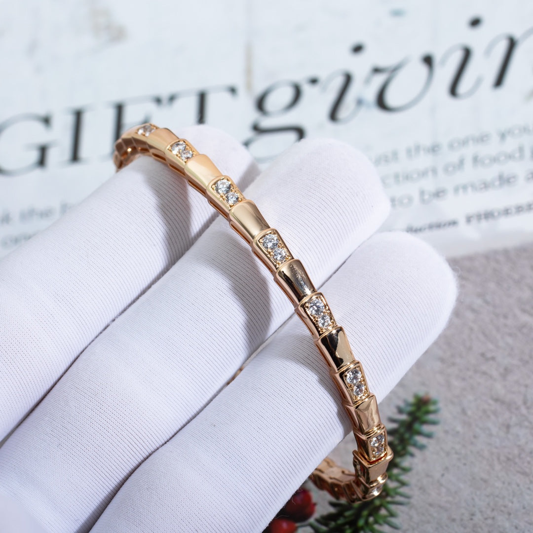 [Clover-Jewelry]SERPENTI BRACELET PINK GOLD DIAMOND