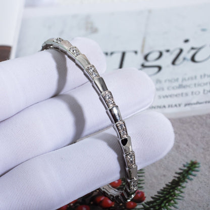 [Clover-Jewelry]SERPENTI BRACELET SILVER DIAMOND