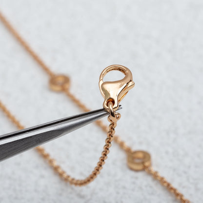 [Clover-Jewelry]PARENTESI NECKLACE PINK GOLD DIAMOND