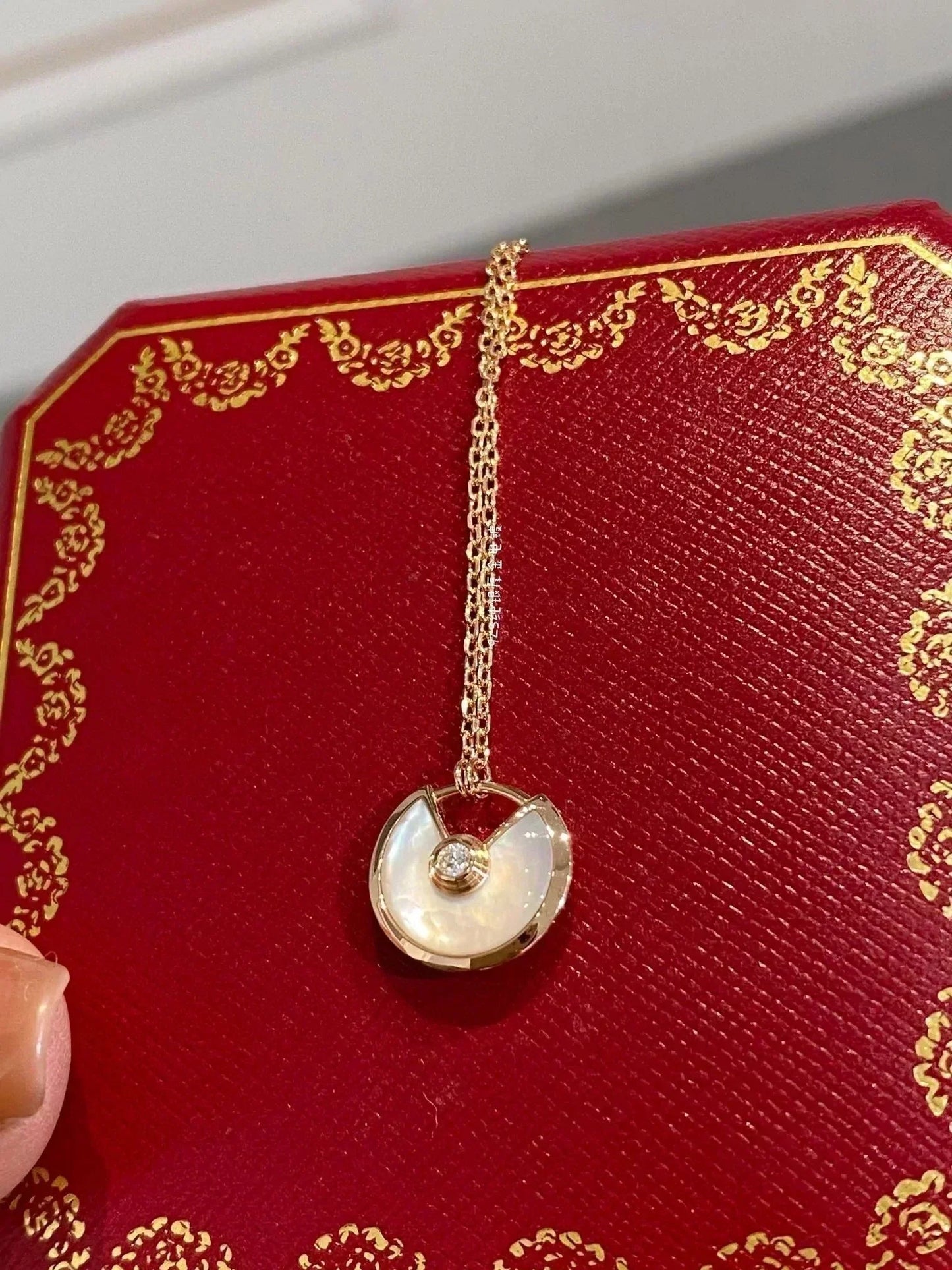 [Clover-Jewelry]AMULETTE ROSE GOLD MOP NECKLACE