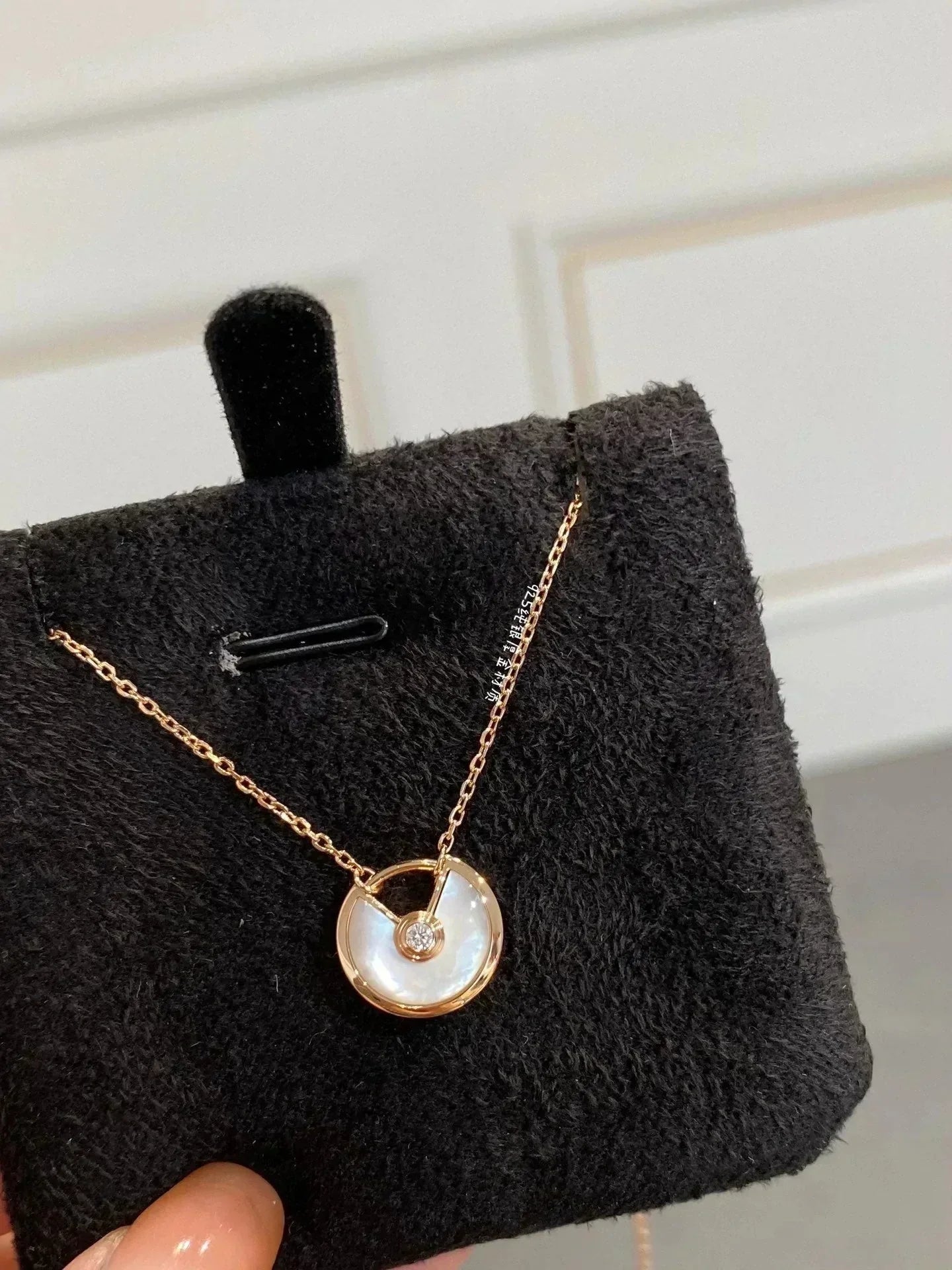 [Clover-Jewelry]AMULETTE ROSE GOLD MOP NECKLACE