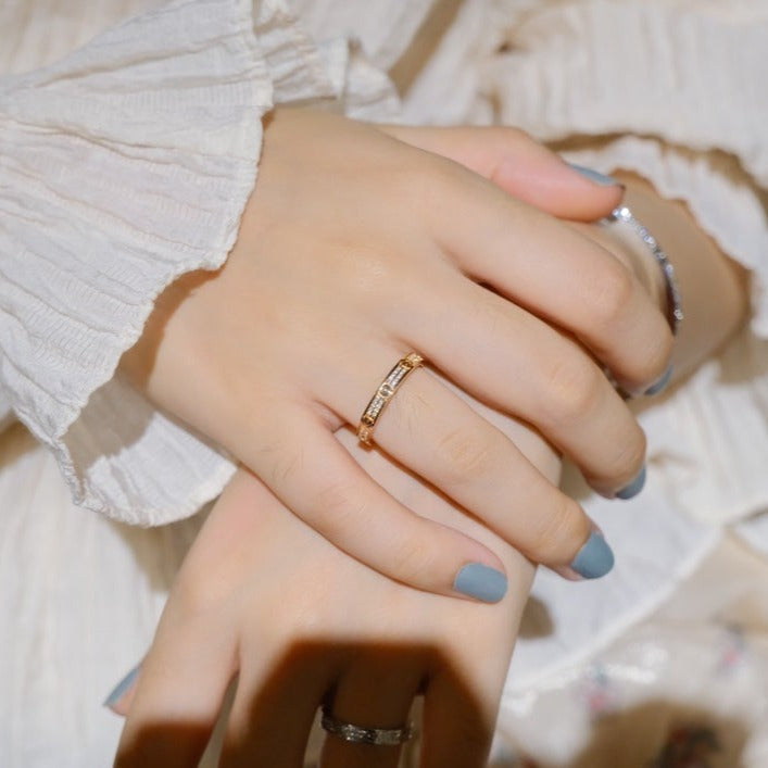 [Clover-Jewelry]LOVE RING 2.65MM DIAMOND