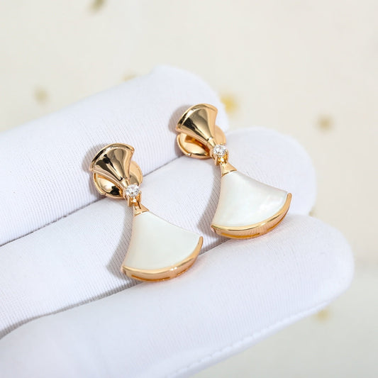 [Clover-Jewelry]DREAM MOP PINK GOLD EARRINGS