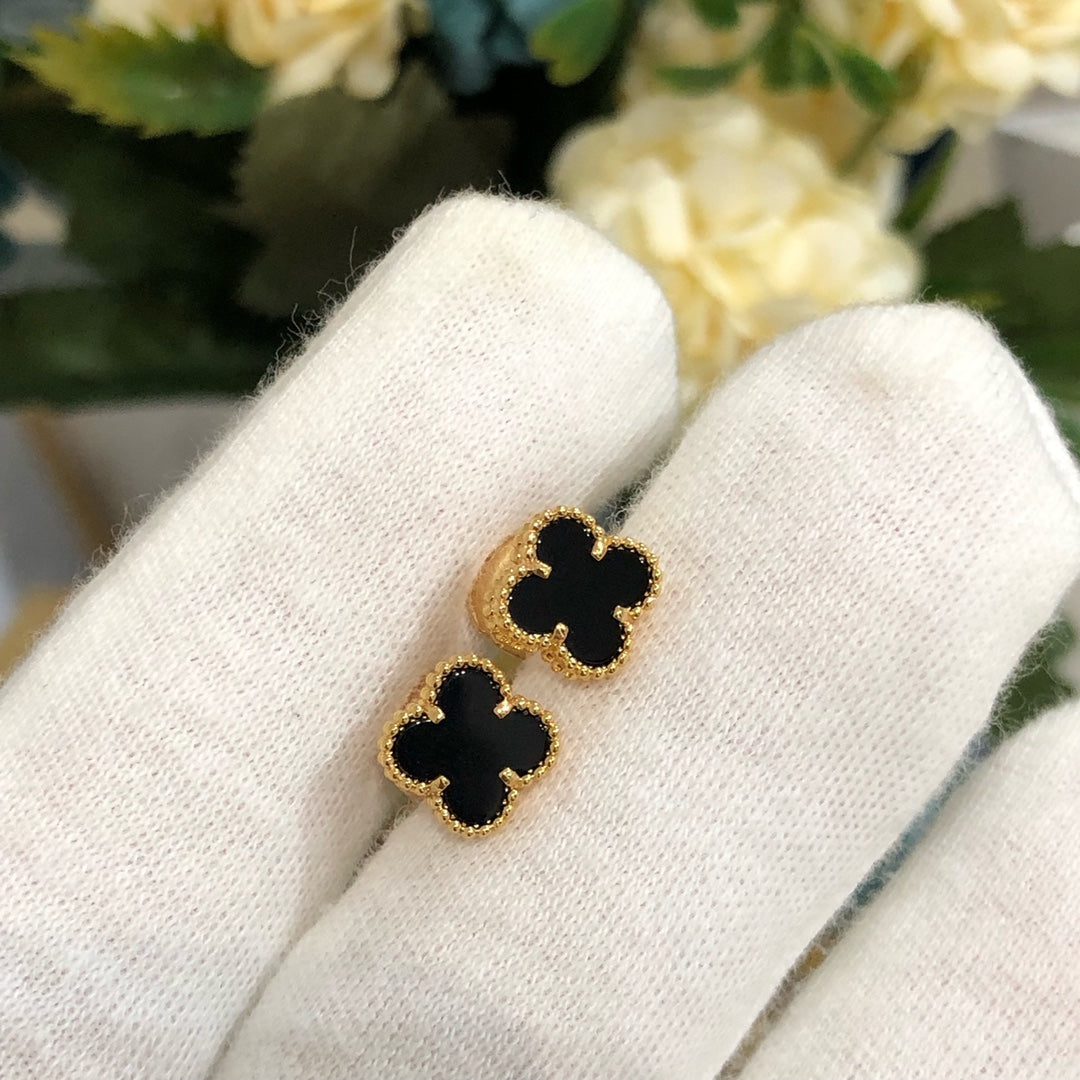 [Clover-Jewelry]CLOVER MINI GOLD EARRINGS