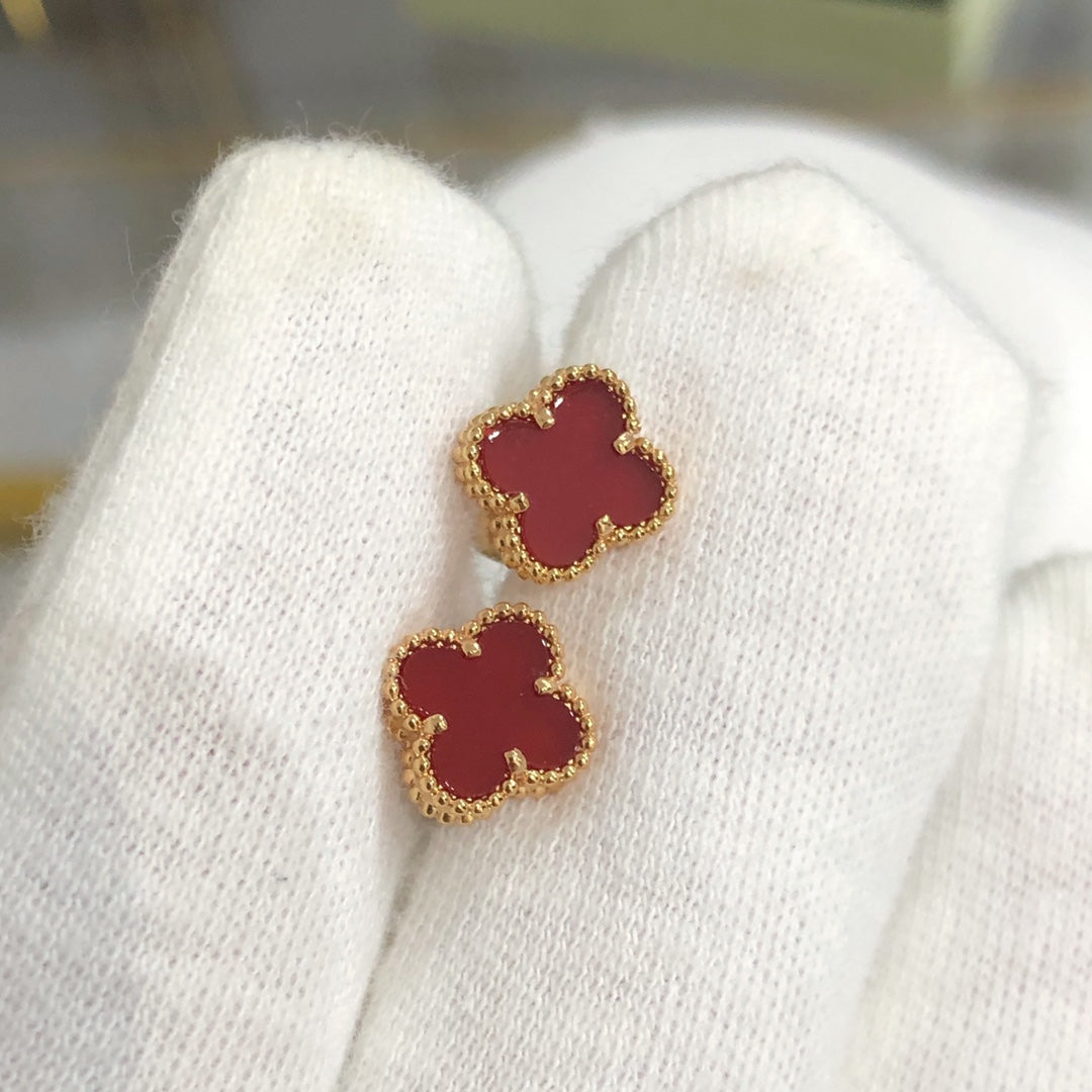 [Clover-Jewelry]CLOVER MINI GOLD EARRINGS