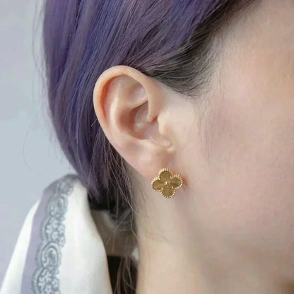 [Clover-Jewelry]CLOVER MEDIUM 1 MOTIFS LASER EARRINGS