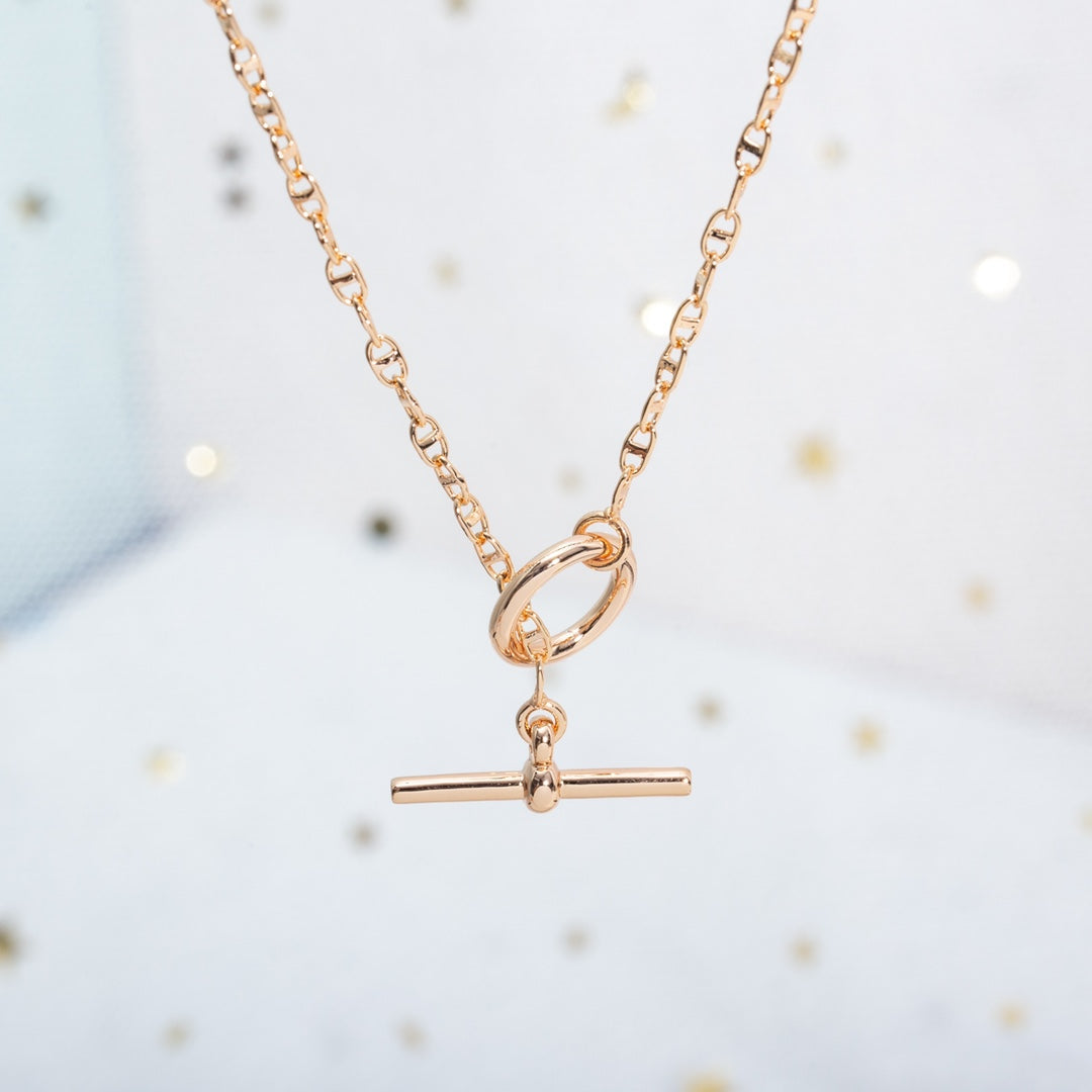 [Clover-Jewelry]ECHAPPEE NECKLACE PINK GOLD