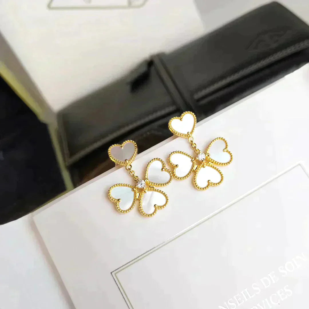 [Clover-Jewelry]CLOVER SWEET WHITE MOP EARRINGS