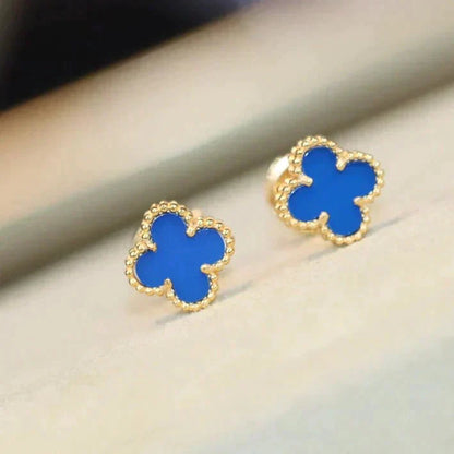 [Clover-Jewelry]CLOVER MINI 9.5MM TURQUOISE EARRINGS