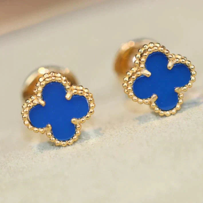 [Clover-Jewelry]CLOVER MINI 9.5MM TURQUOISE EARRINGS