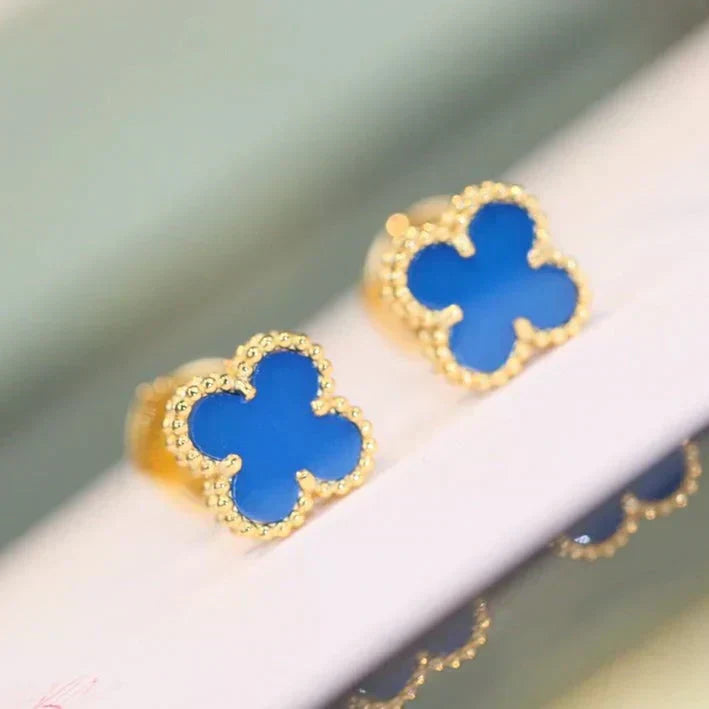 [Clover-Jewelry]CLOVER MINI 9.5MM TURQUOISE EARRINGS